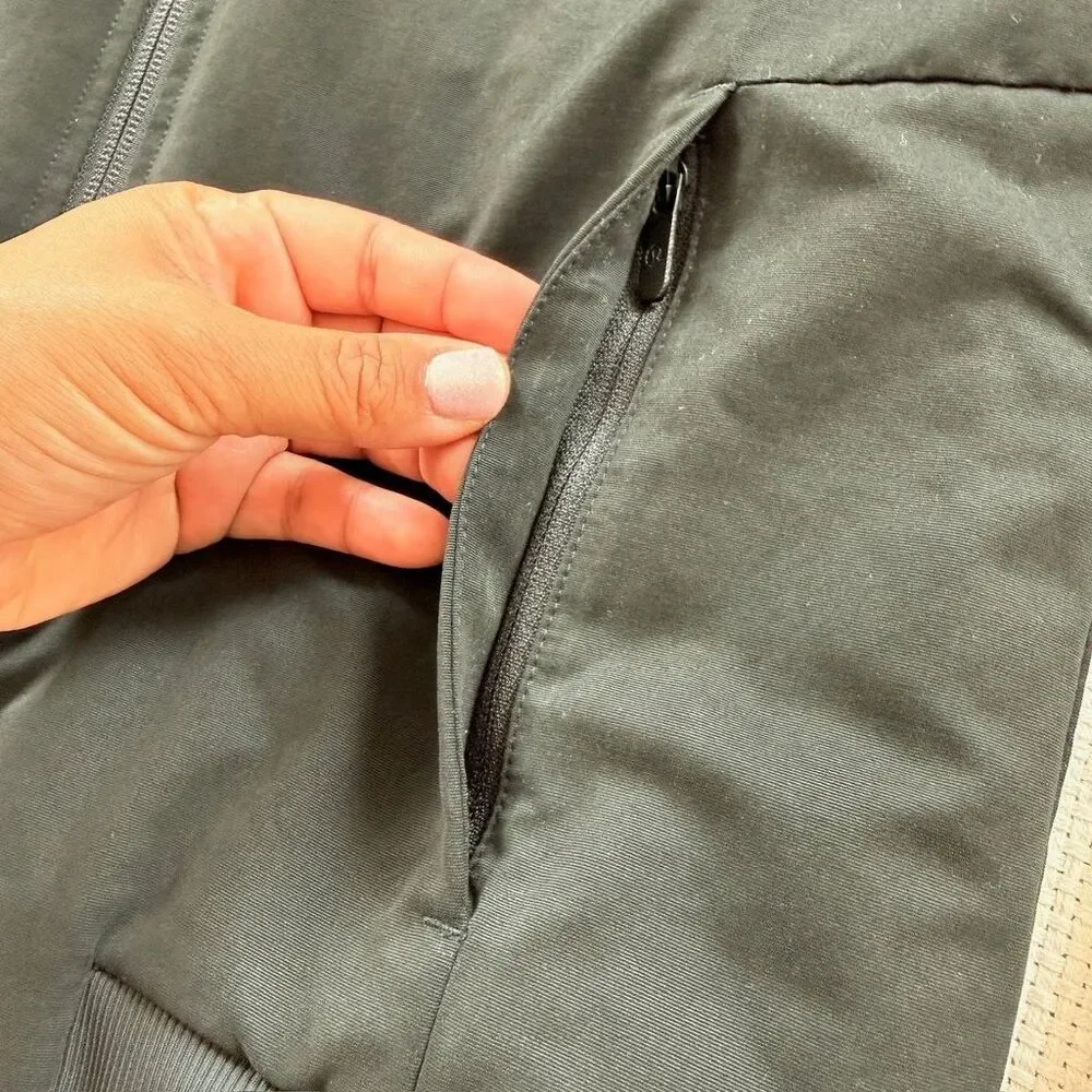 Lululemon Black Bomber Jacket 4 reversible warm fall